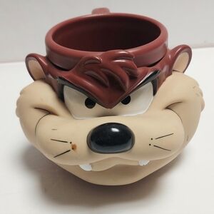 Vintage Taz Tasmanian Devil Mug Plastic Coffee Cup Warner Bros Looney Tunes 1993